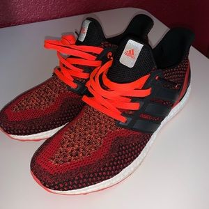 Size 11.5 red/orange ultraboost men shoes